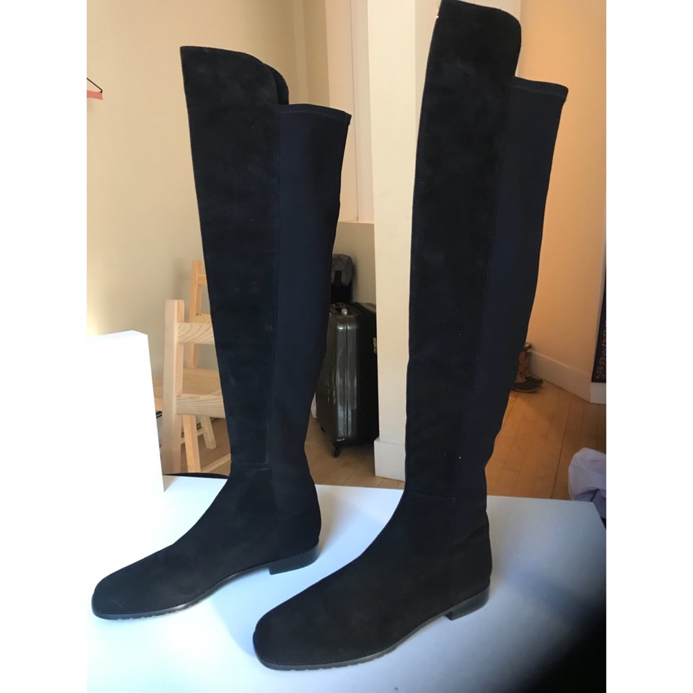 BRAND NEW Stuart Weitzman Stretch Suede Otk Boot